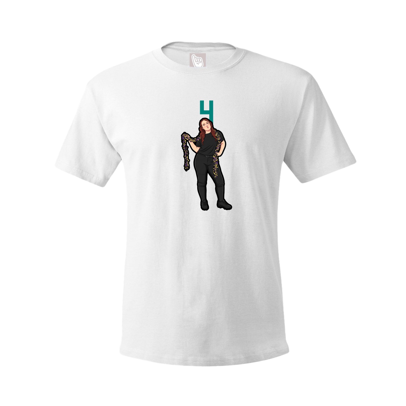 Tee — Number Top in White