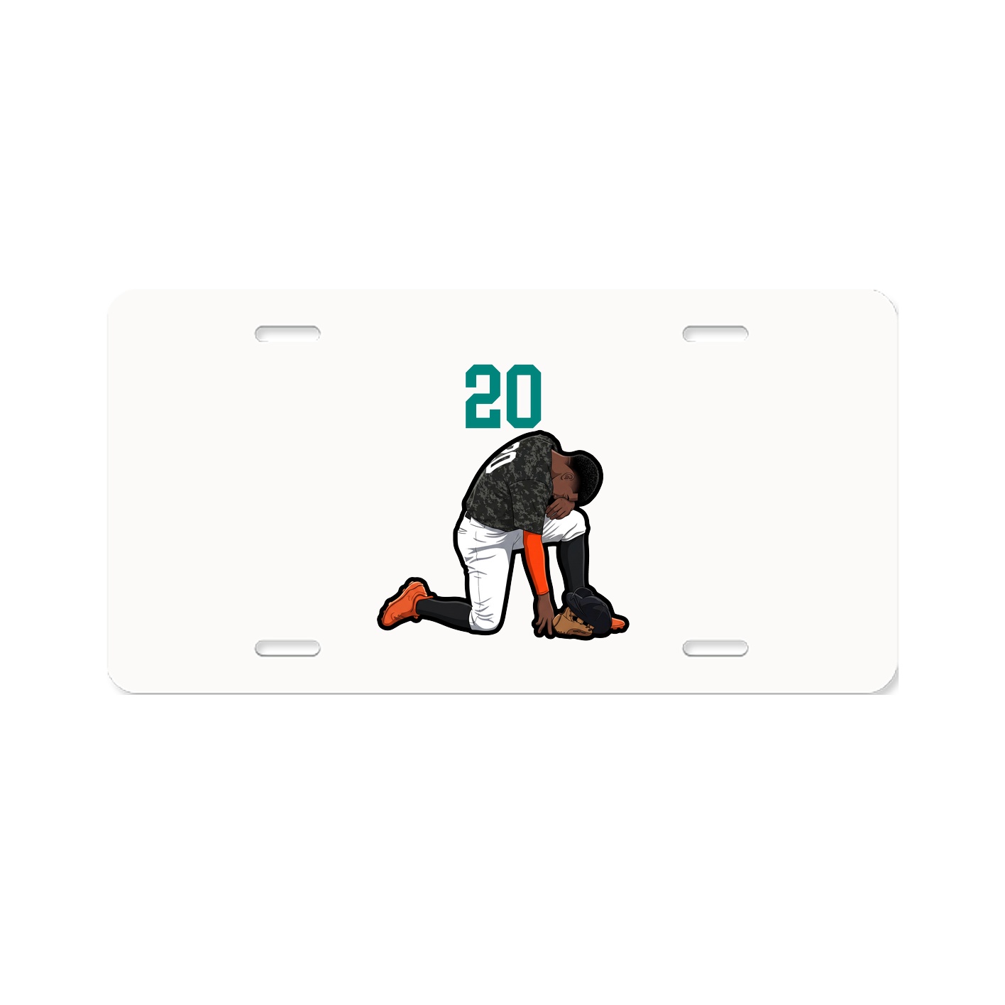 License Plate — Number Top in Classic