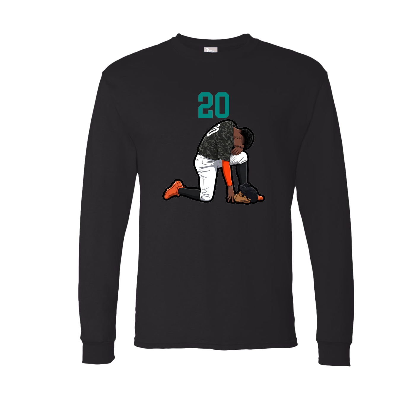 Long Sleeve Tee — Number Top in Black