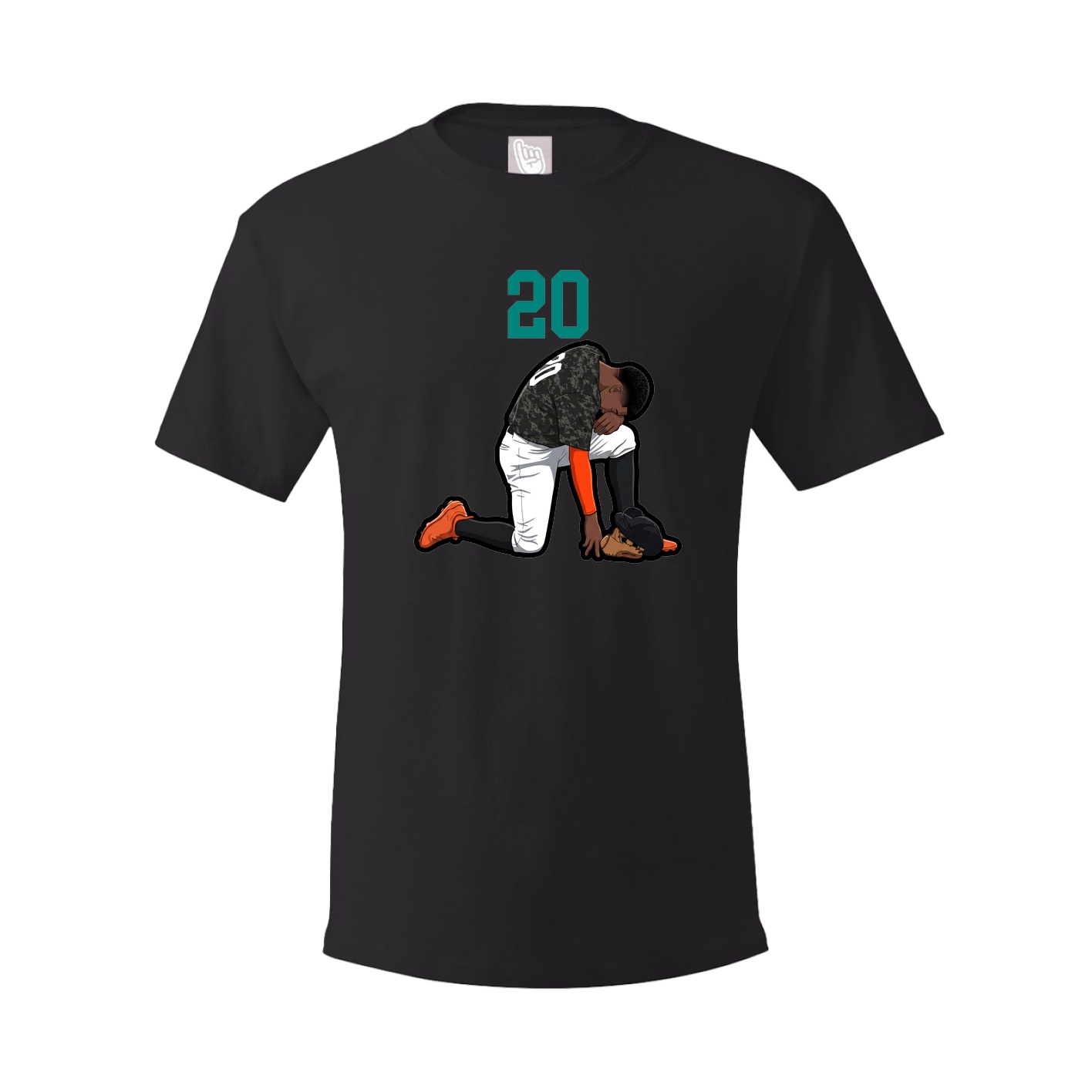 Youth Tee — Number Top in Black