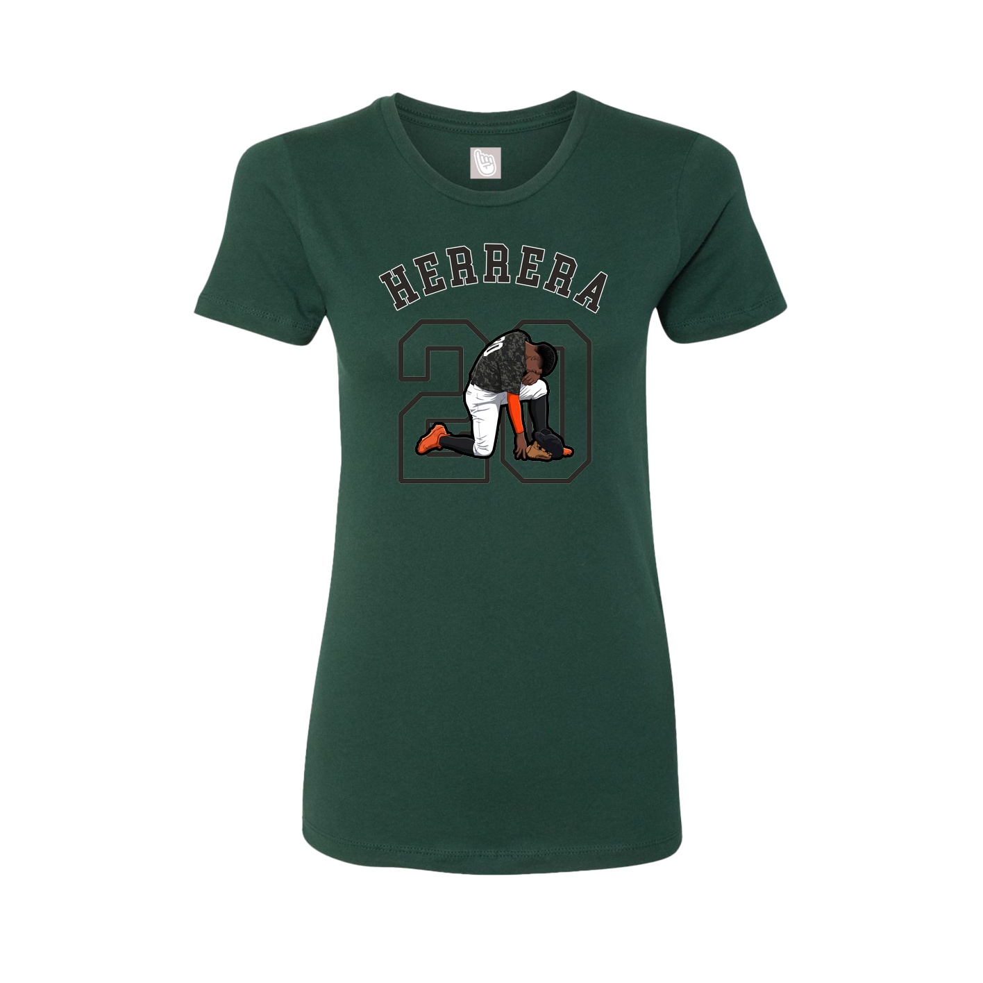 Fitted Women's Tee — Shirsey Arch in Green