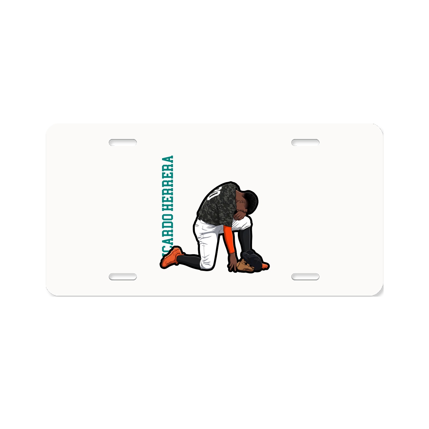 License Plate — Name Vertical in Classic