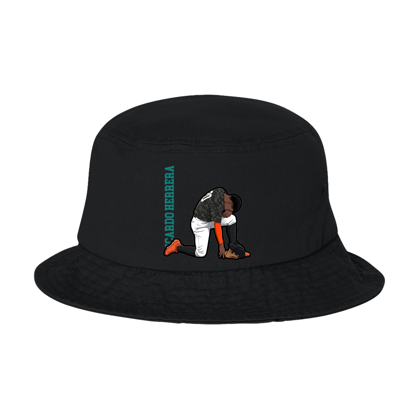 Bucket Cap — Name Vertical in Black