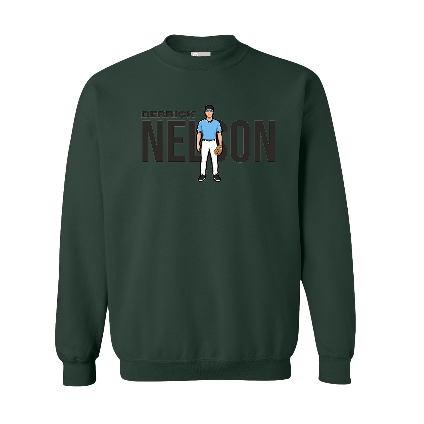Fleece Crew — Player Name in Green