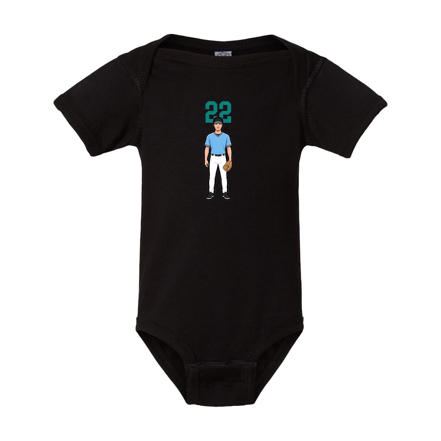 Baby Onesie — Number Top in Black