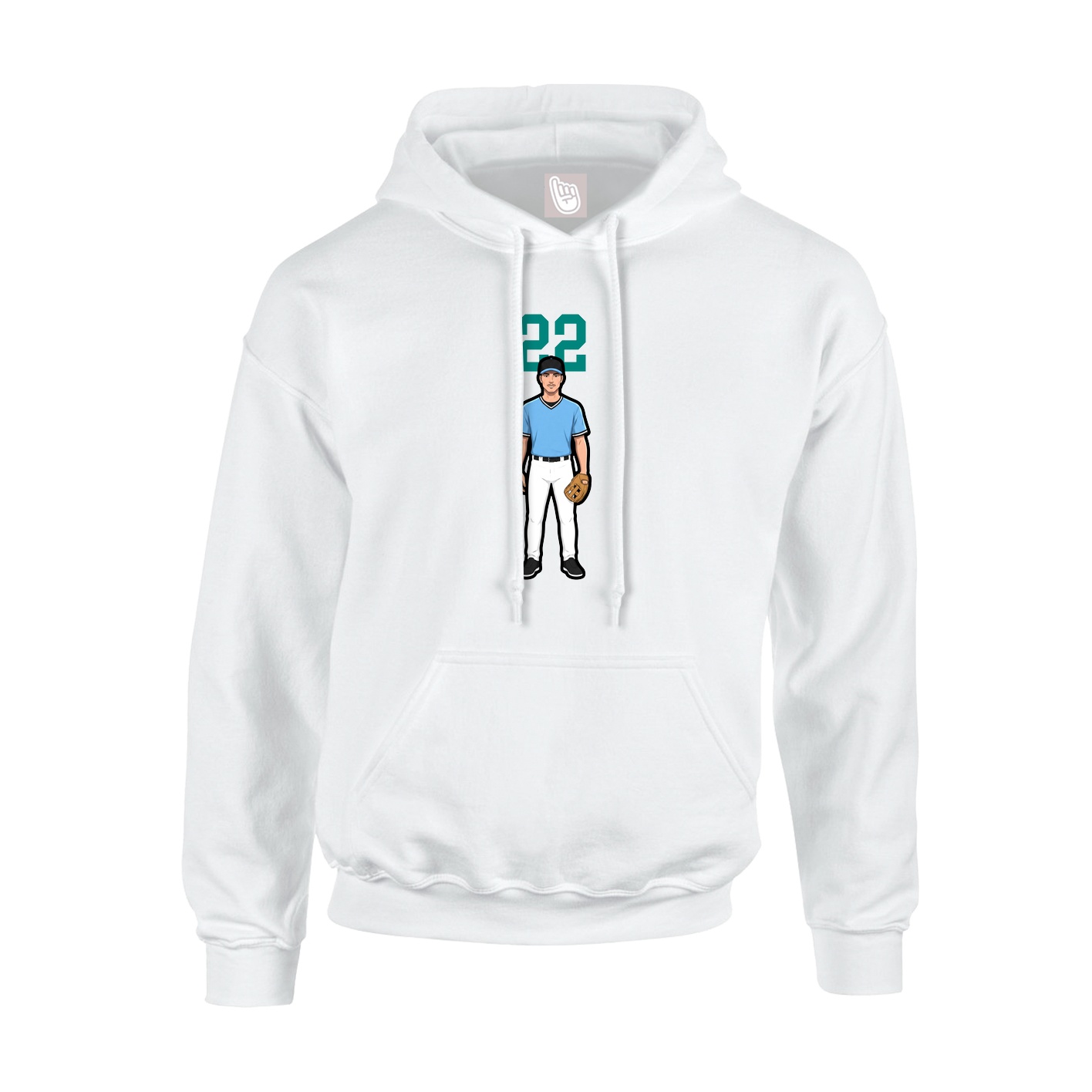 Hoodie — Number Top in White