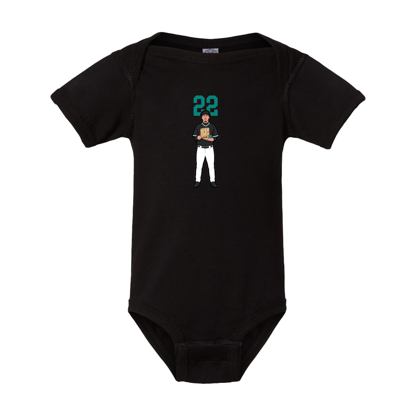 Baby Onesie — Number Top in Black