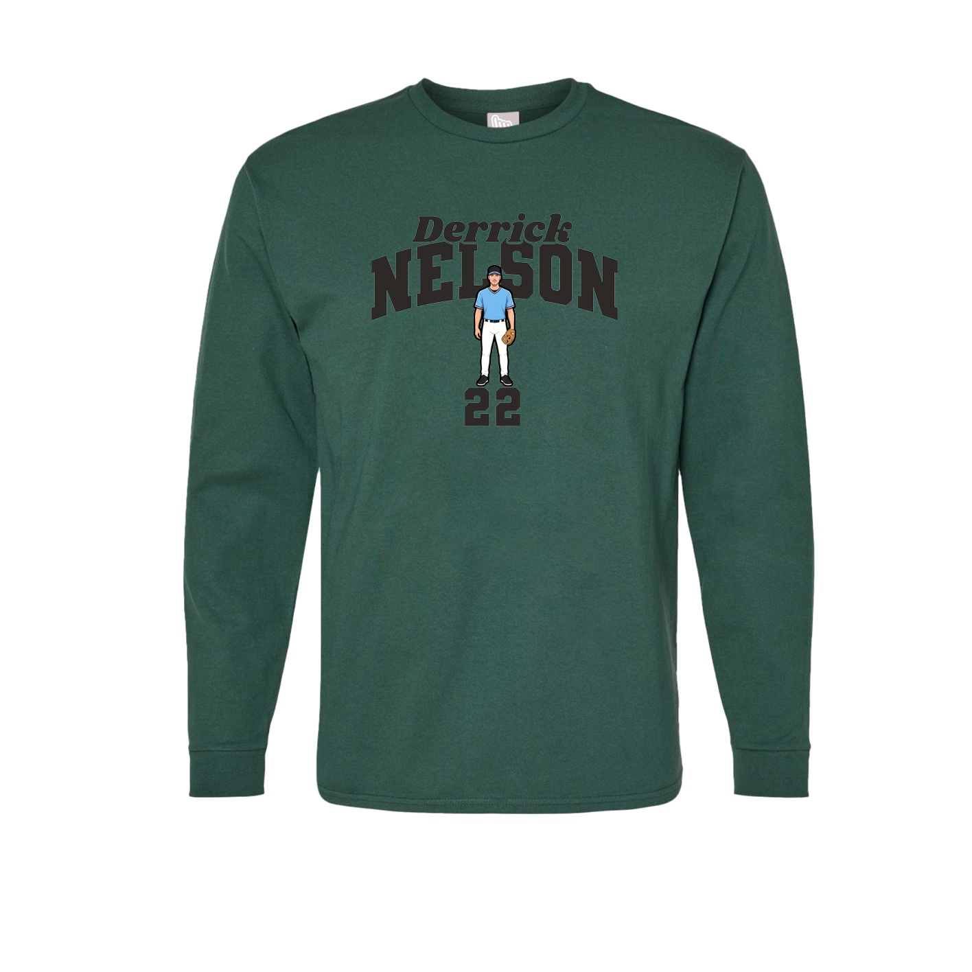Long Sleeve Tee — Signature Arch in Green