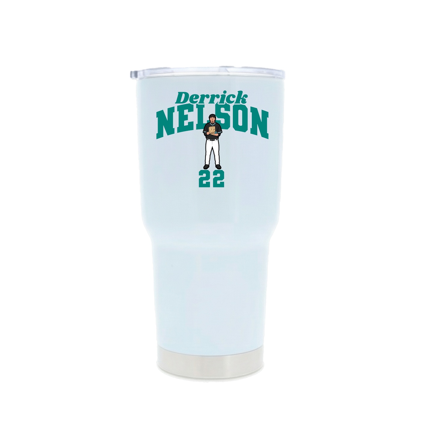 30oz Stainless Steel Tumbler — Signature Arch in White