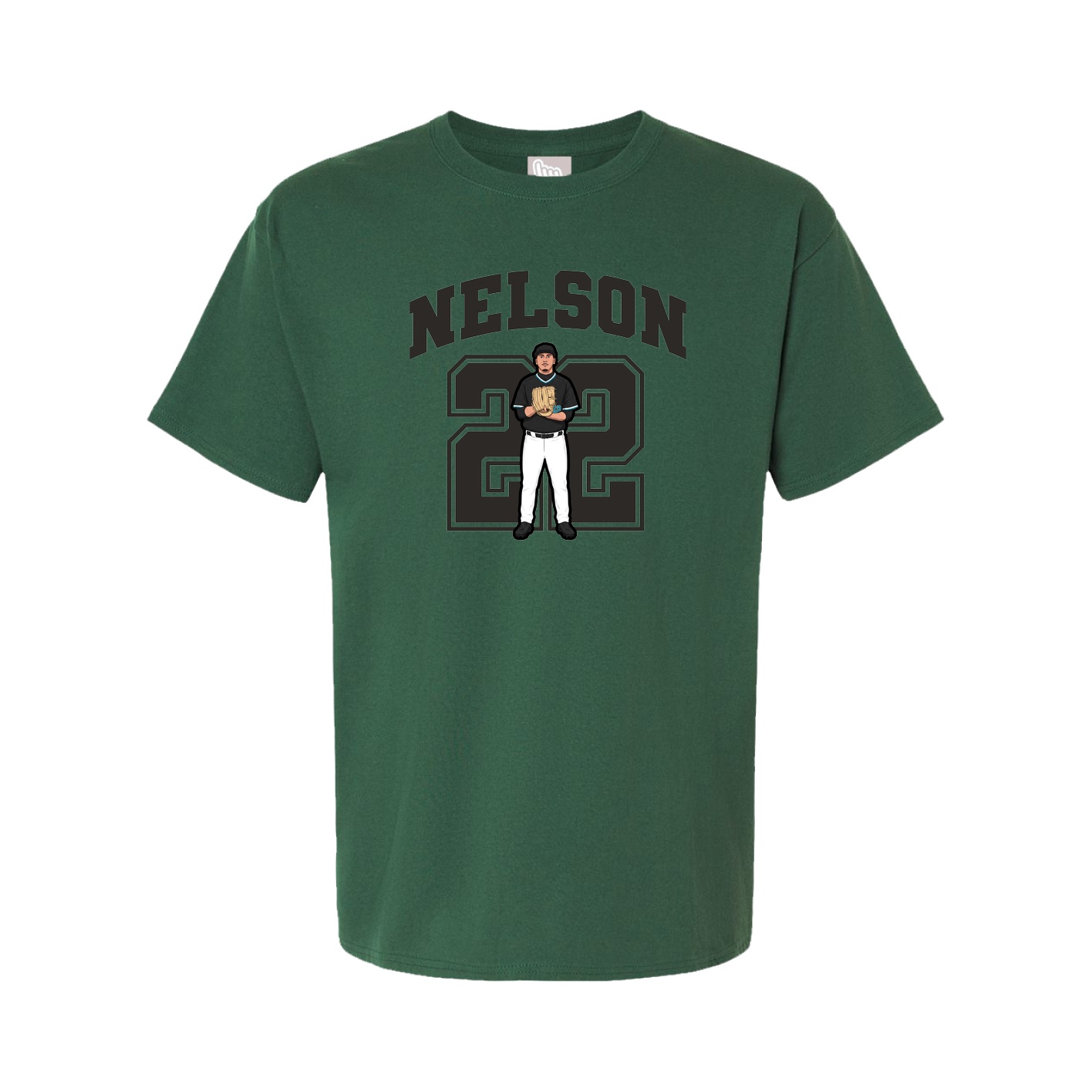 Youth Tee — Number in Green