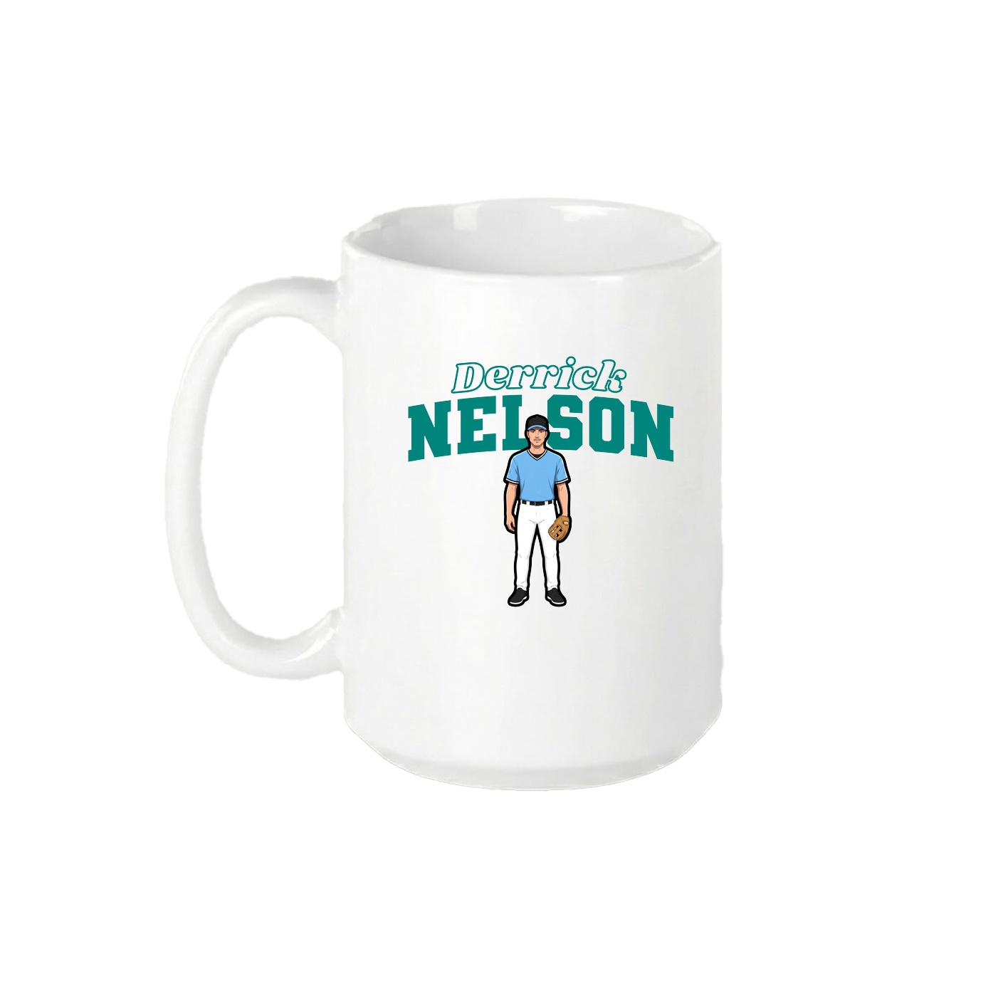 15oz Coffee Mug — Name Arch in White