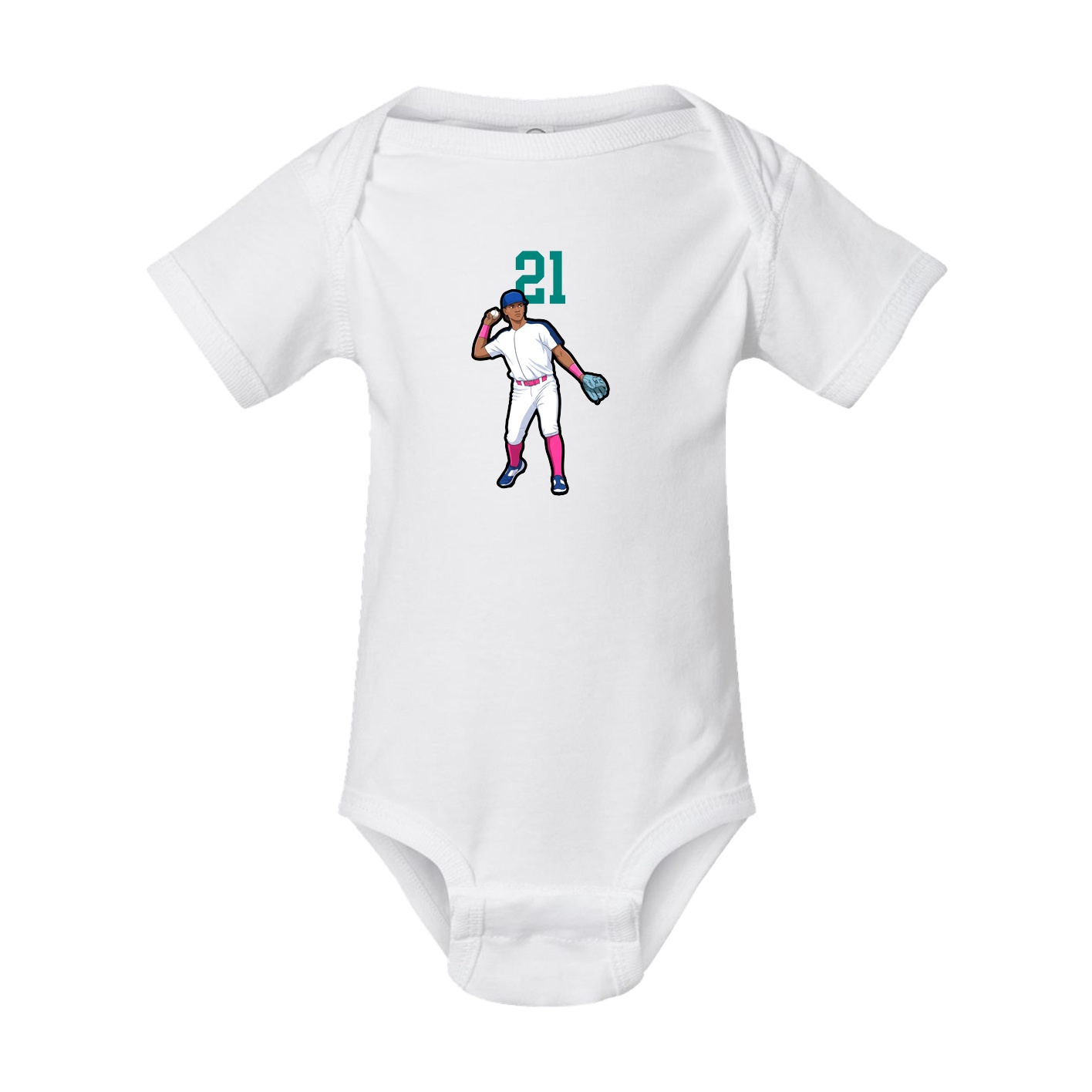 Baby Onesie — Number Top in White