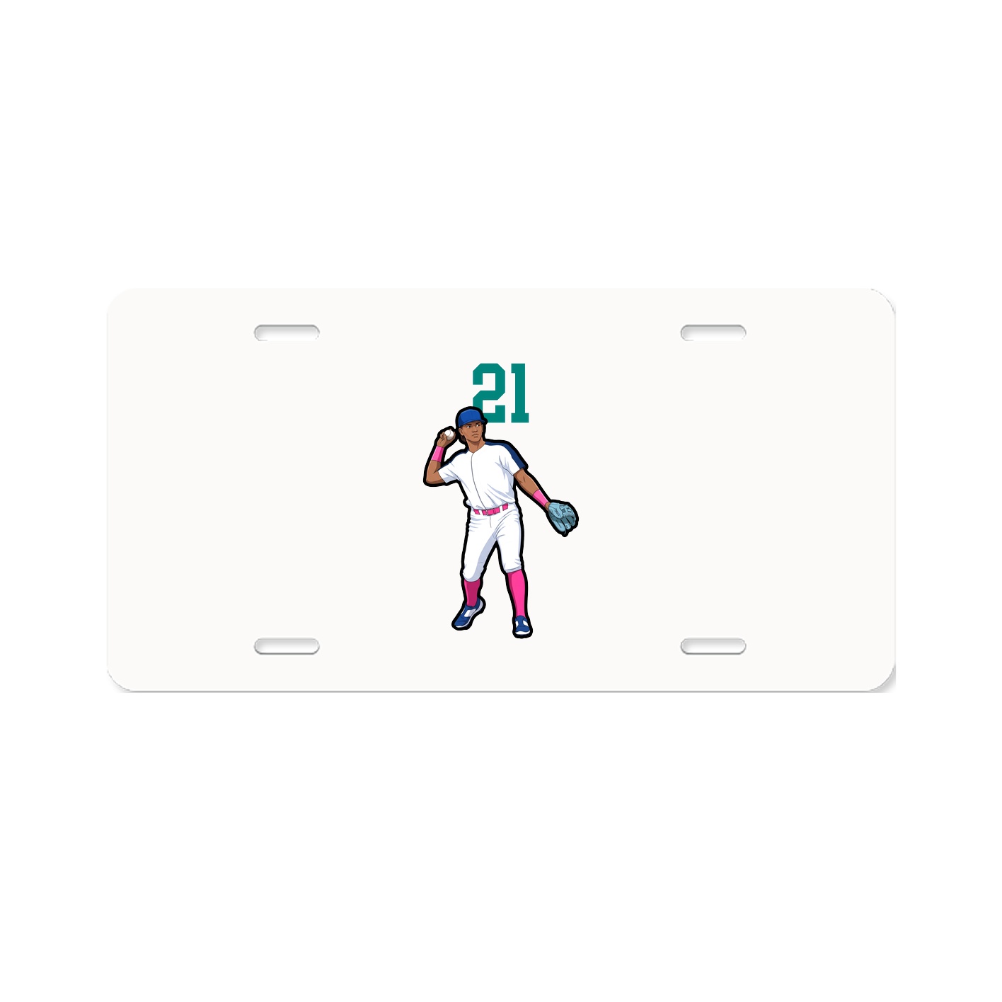 License Plate — Number Top in Classic