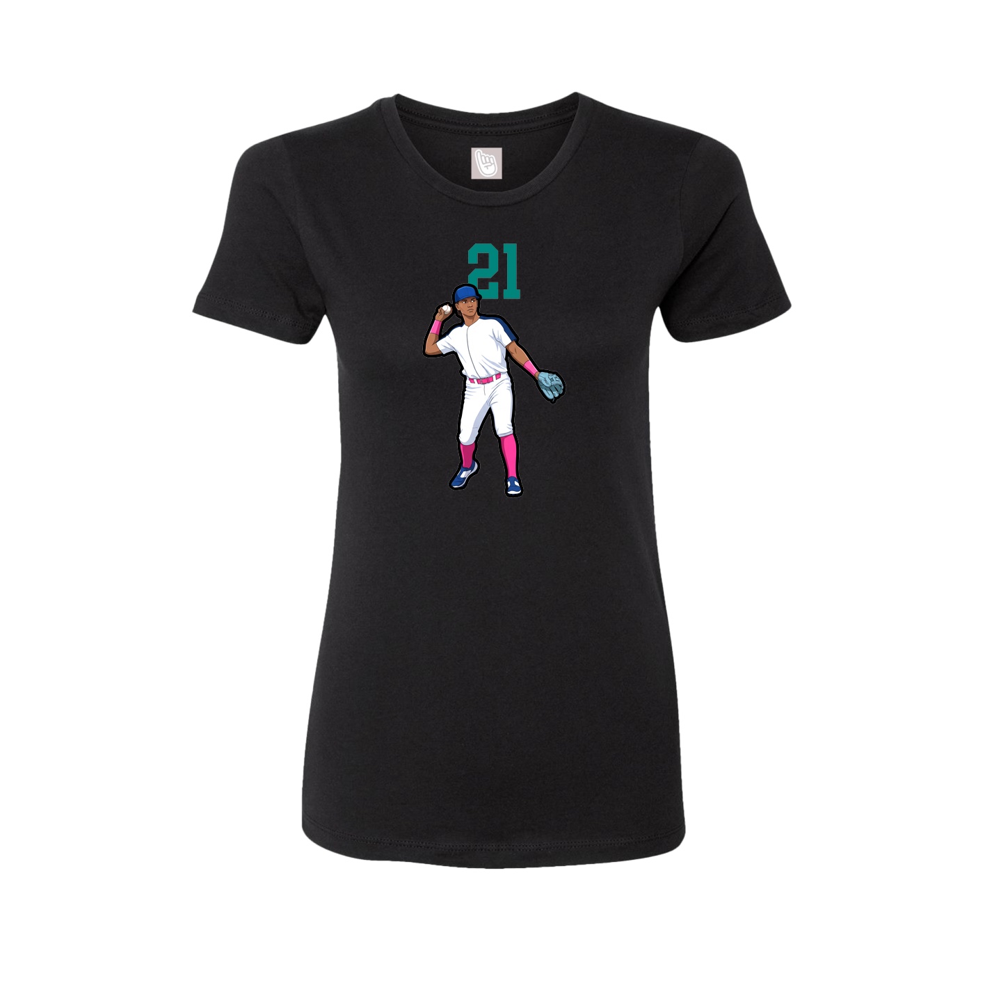 Womens Tee — Number Top in Black