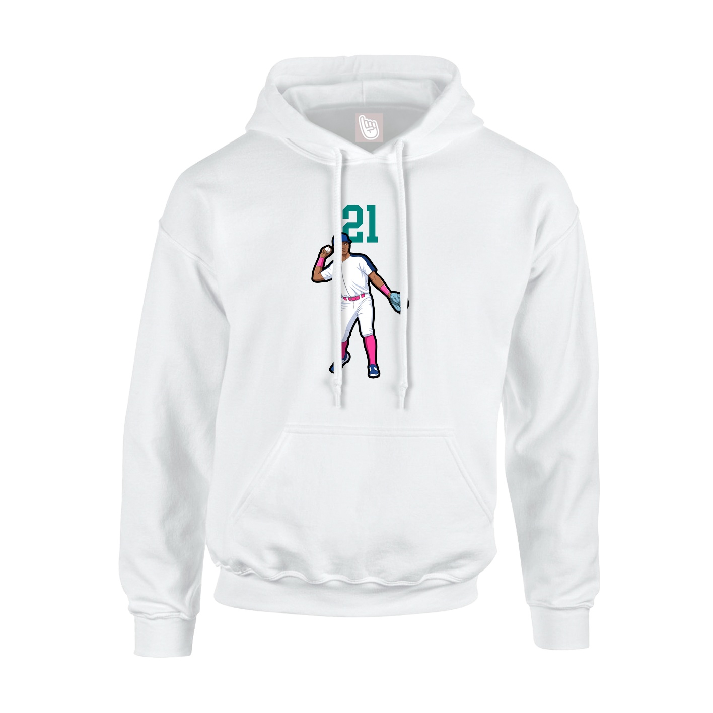 Hoodie — Number Top in White
