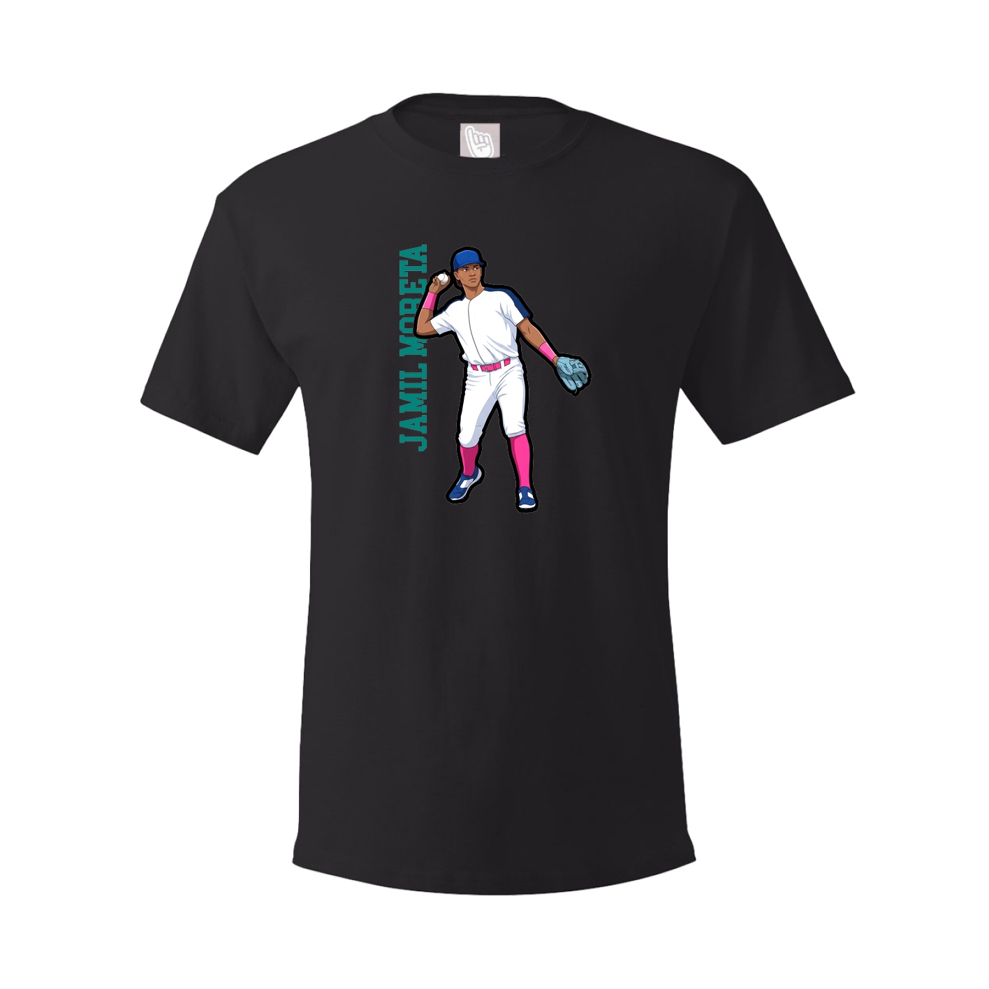 Youth Tee — Name Vertical in Black