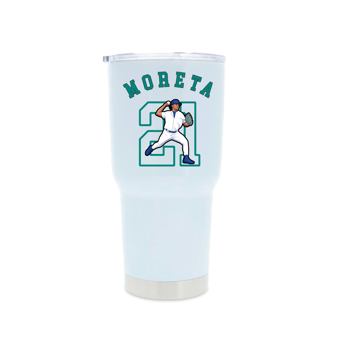 30oz Stainless Steel Tumbler — Shirsey Arch in White