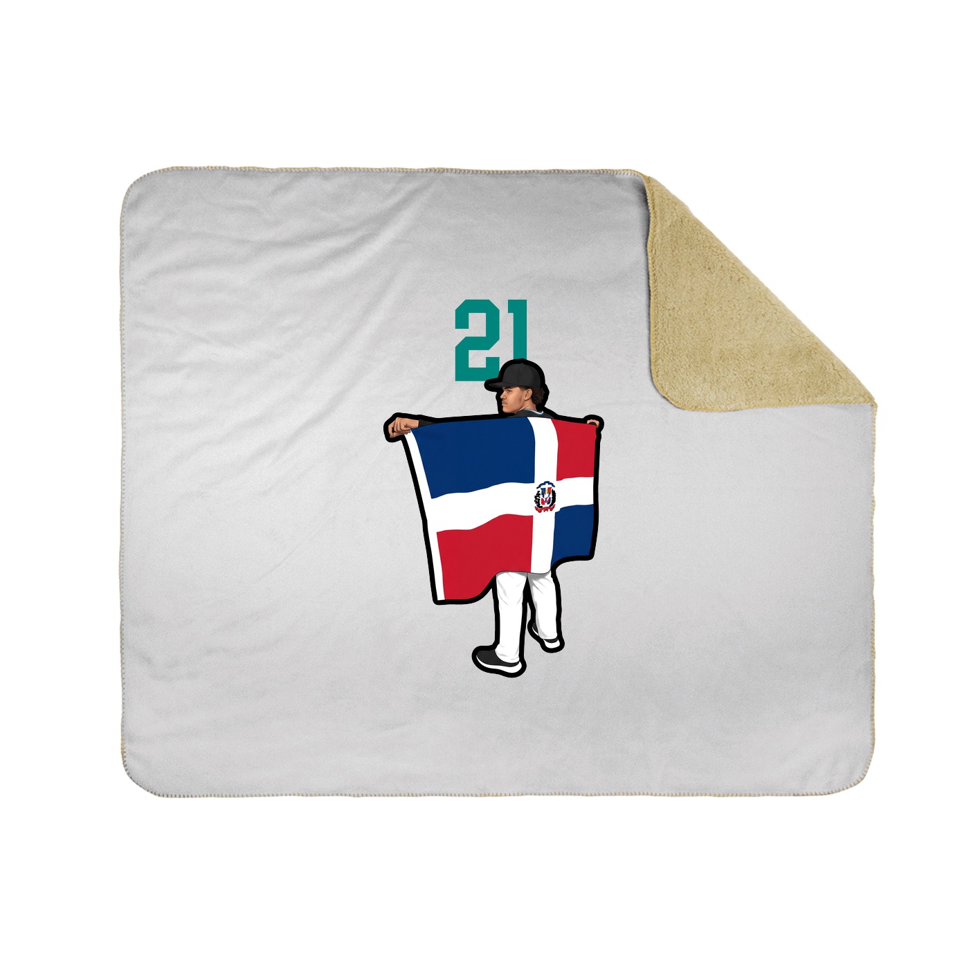 Throw Blanket — Number Top in White