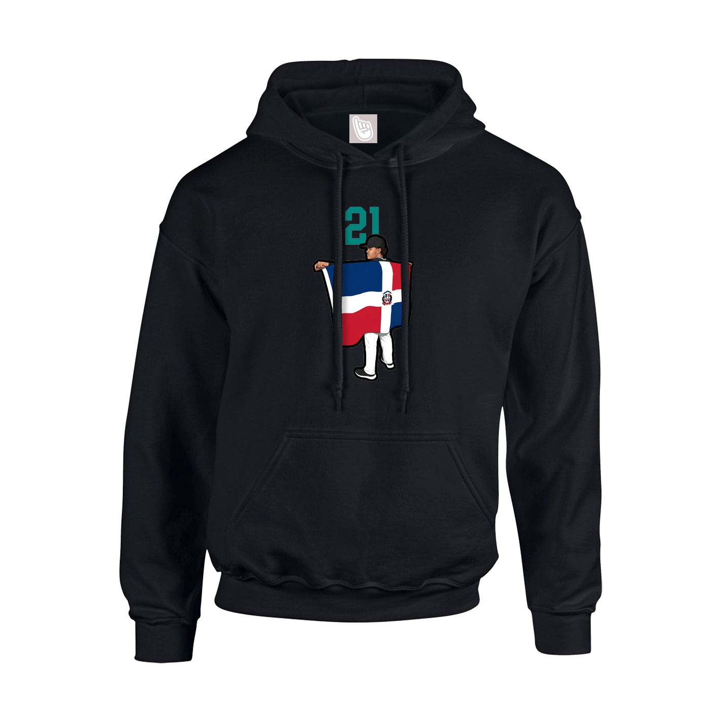 Youth Hoodie — Number Top in Black