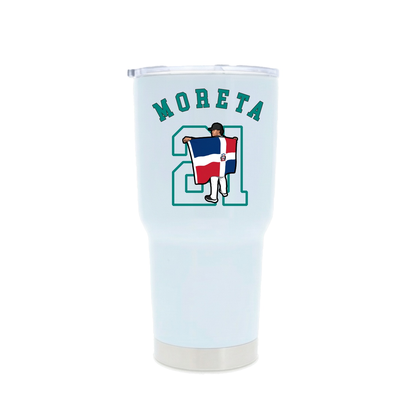 30oz Stainless Steel Tumbler — Shirsey Arch in White