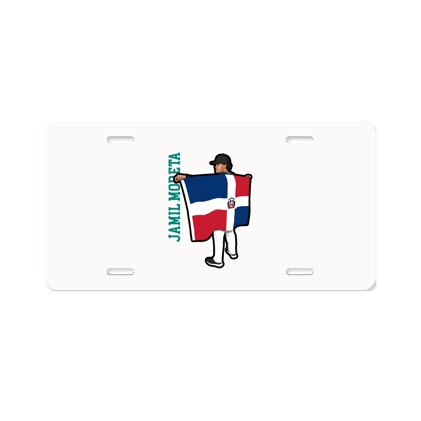 License Plate — Name Vertical in Classic