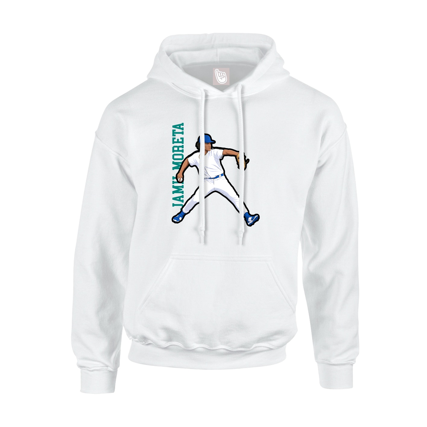 Hoodie — Name Vertical in White