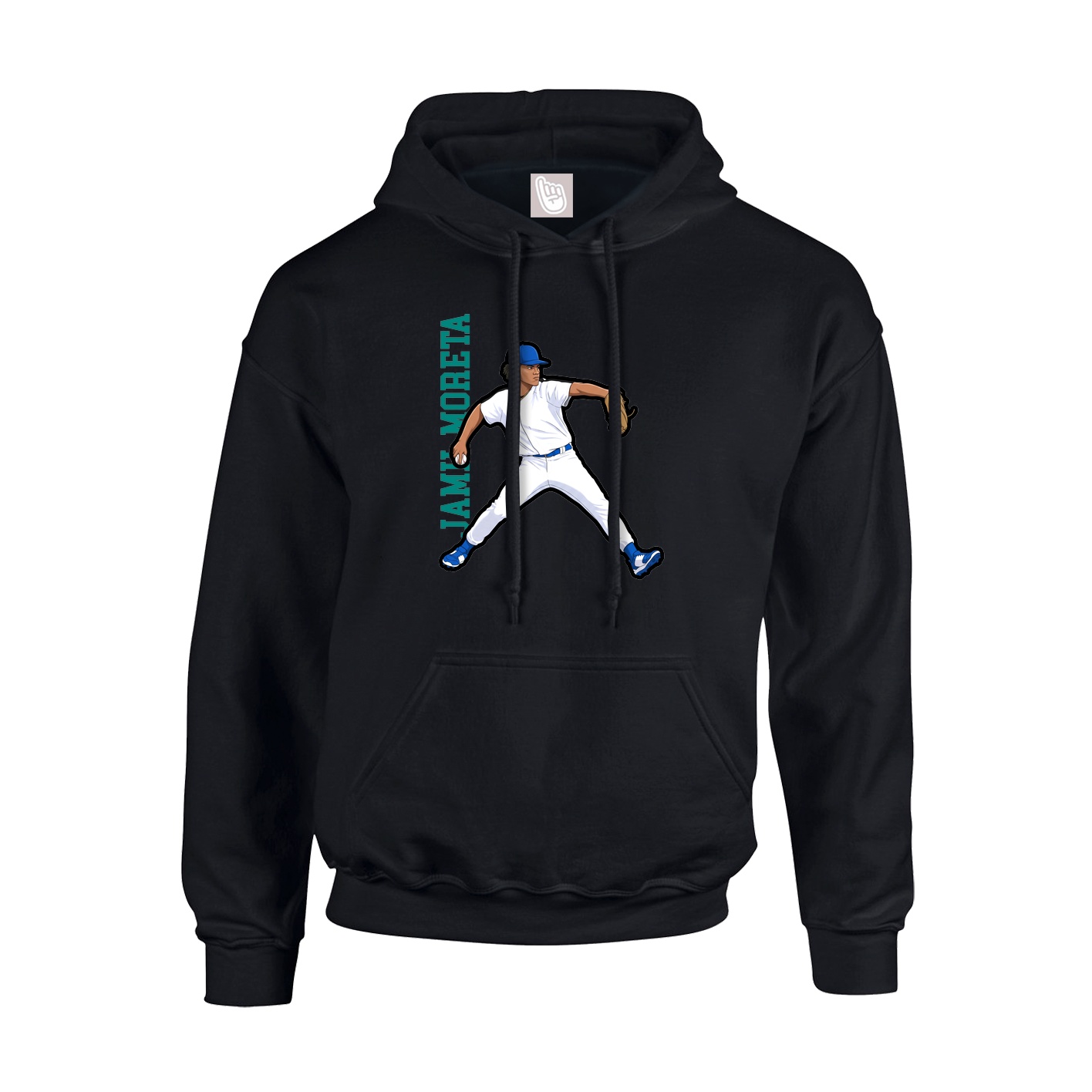 Youth Hoodie — Name Vertical in Black