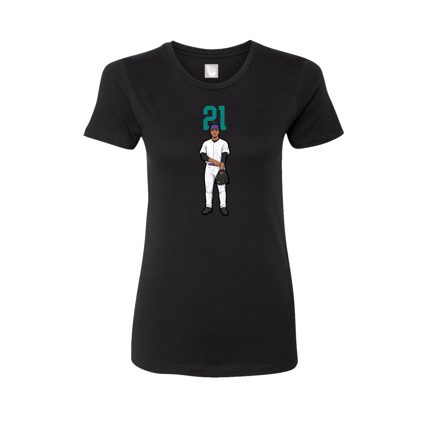 Womens Tee — Number Top in Black