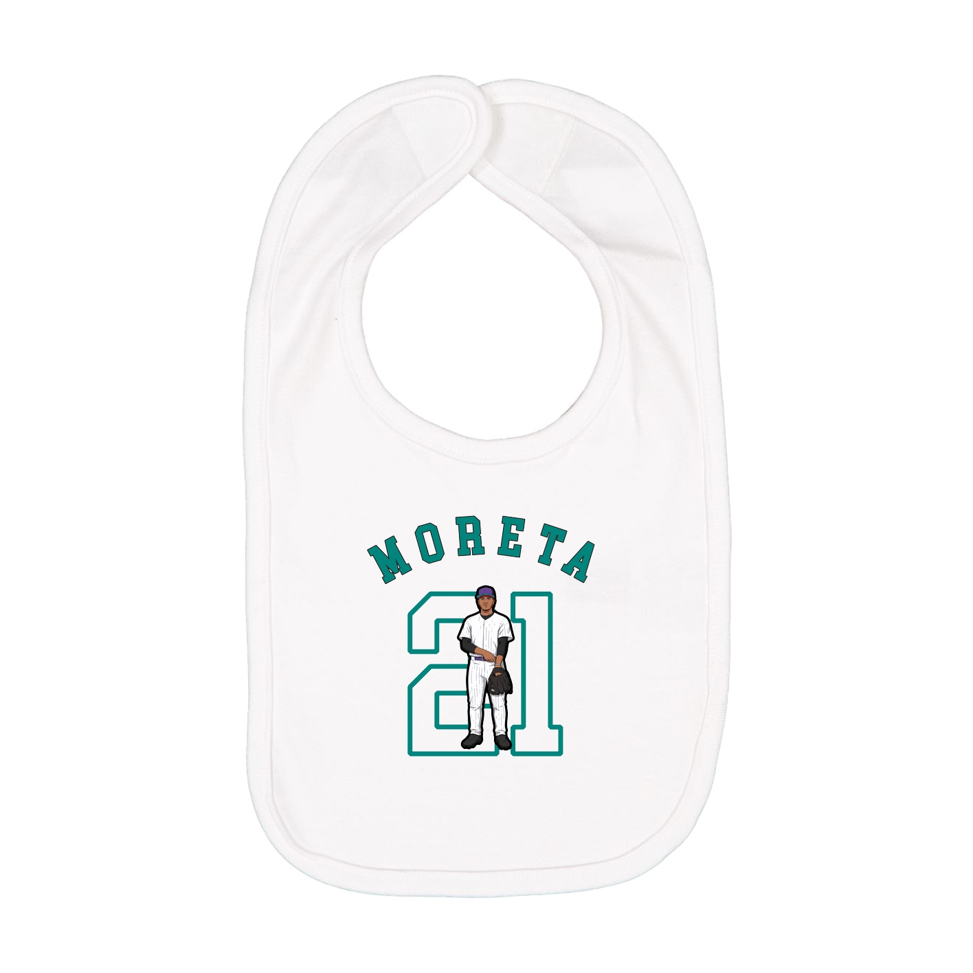 Infant Bib — Shirsey Arch in White