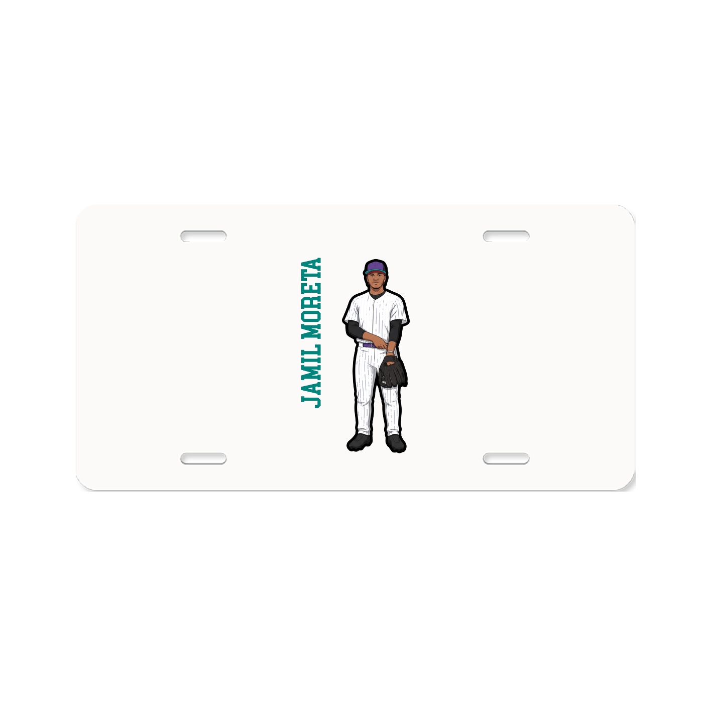 License Plate — Name Vertical in Classic