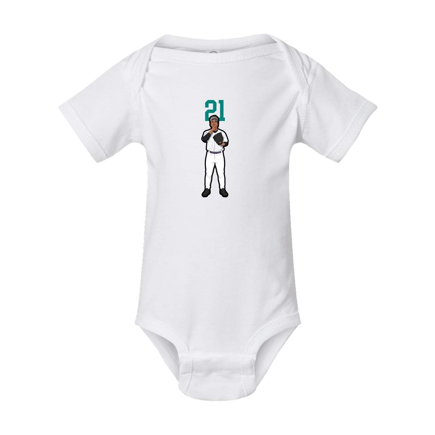 Baby Onesie — Number Top in White