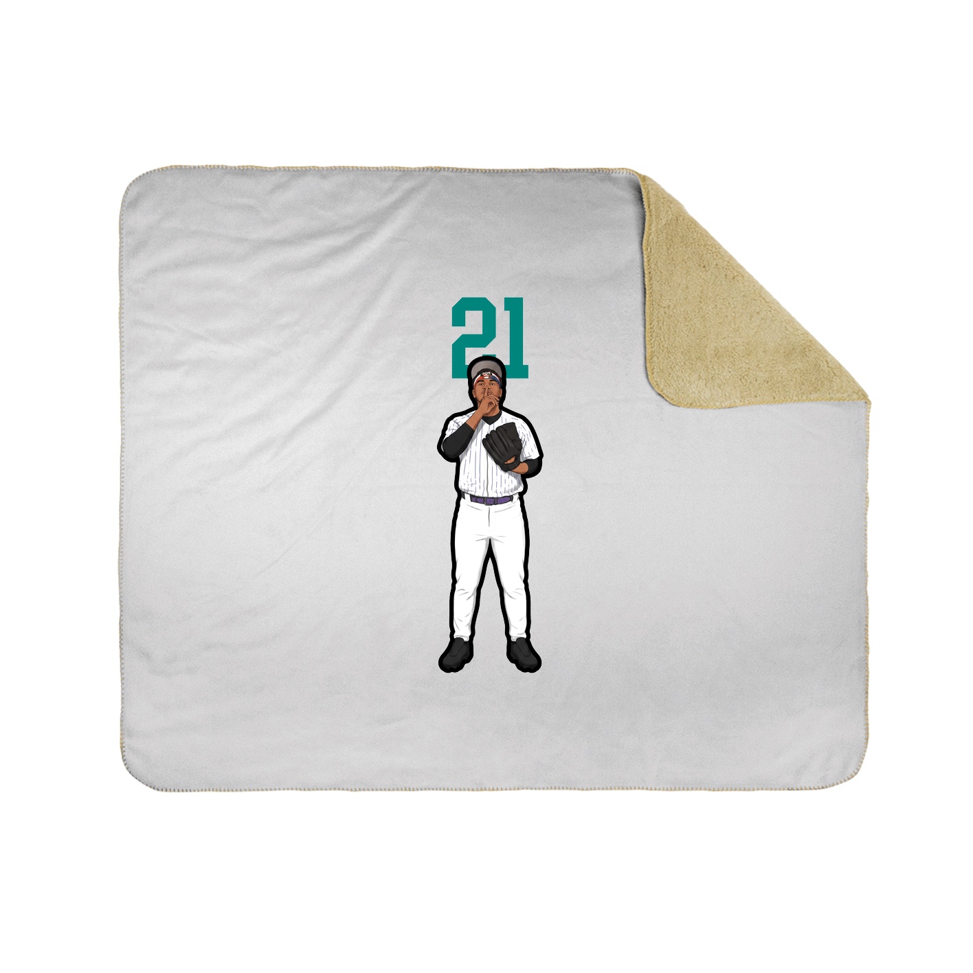Throw Blanket — Number Top in White