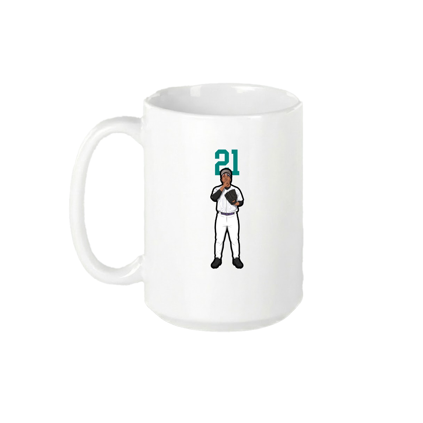 15oz Coffee Mug — Number Top in White