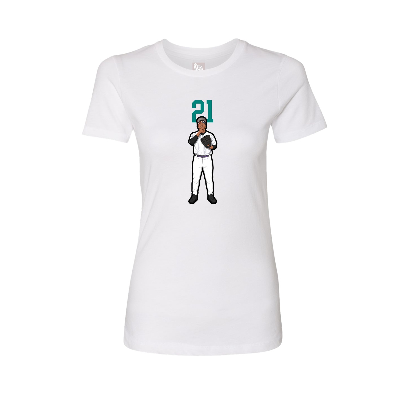 Womens Tee — Number Top in White