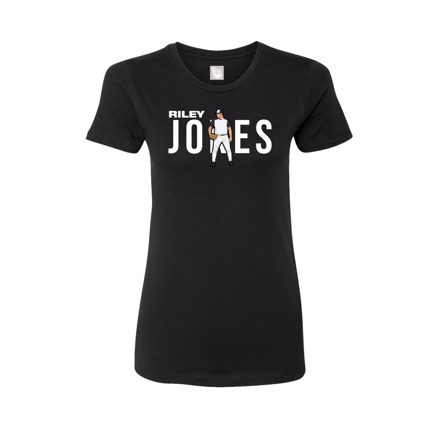 Fitted Women's Tee — Player Name in Black