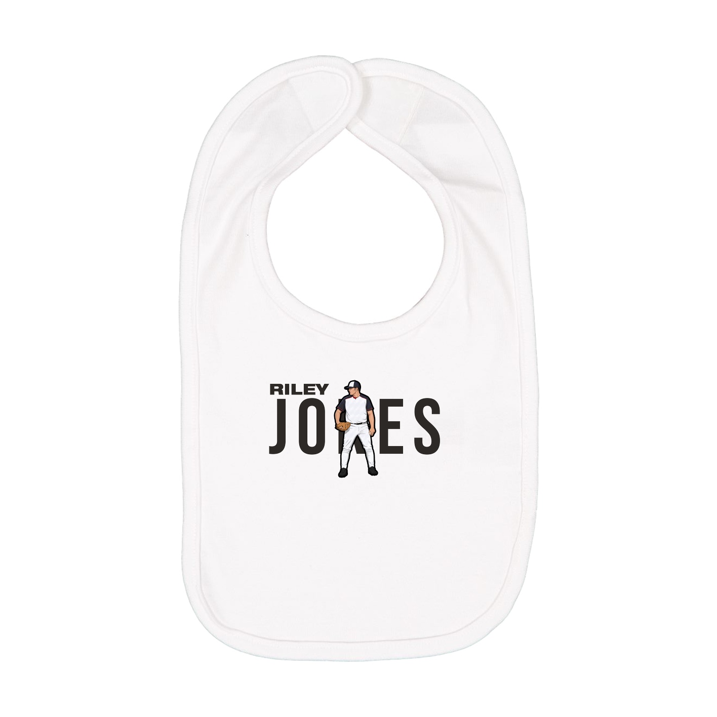 Infant Bib — Player Name in White