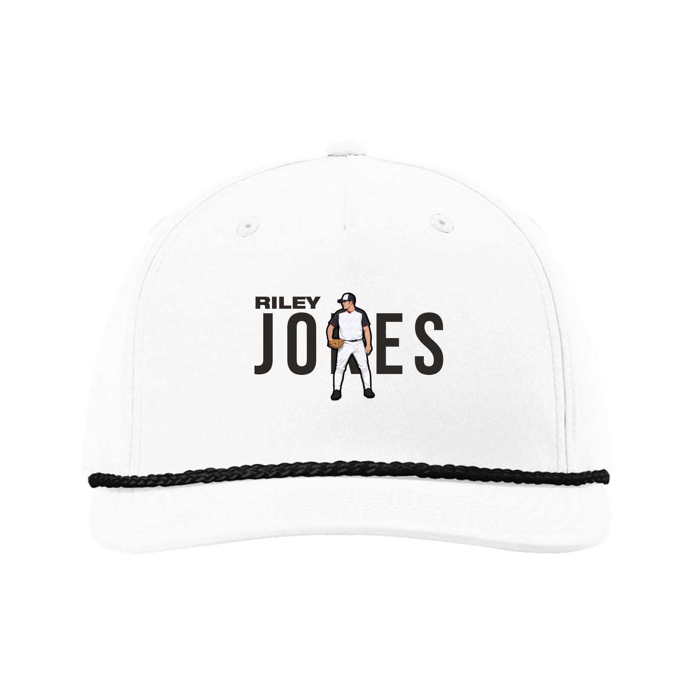 Five-Panel Classic Rope Cap — Player Name in White