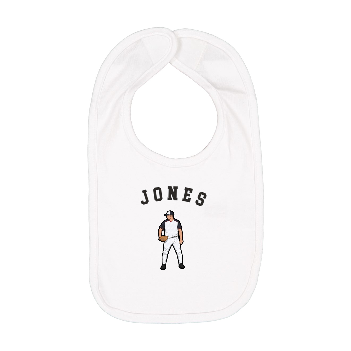 Infant Bib — Shirsey Arch in White