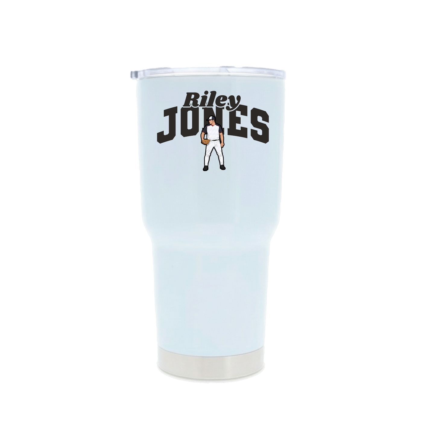 30oz Stainless Steel Tumbler — Signature Arch in White