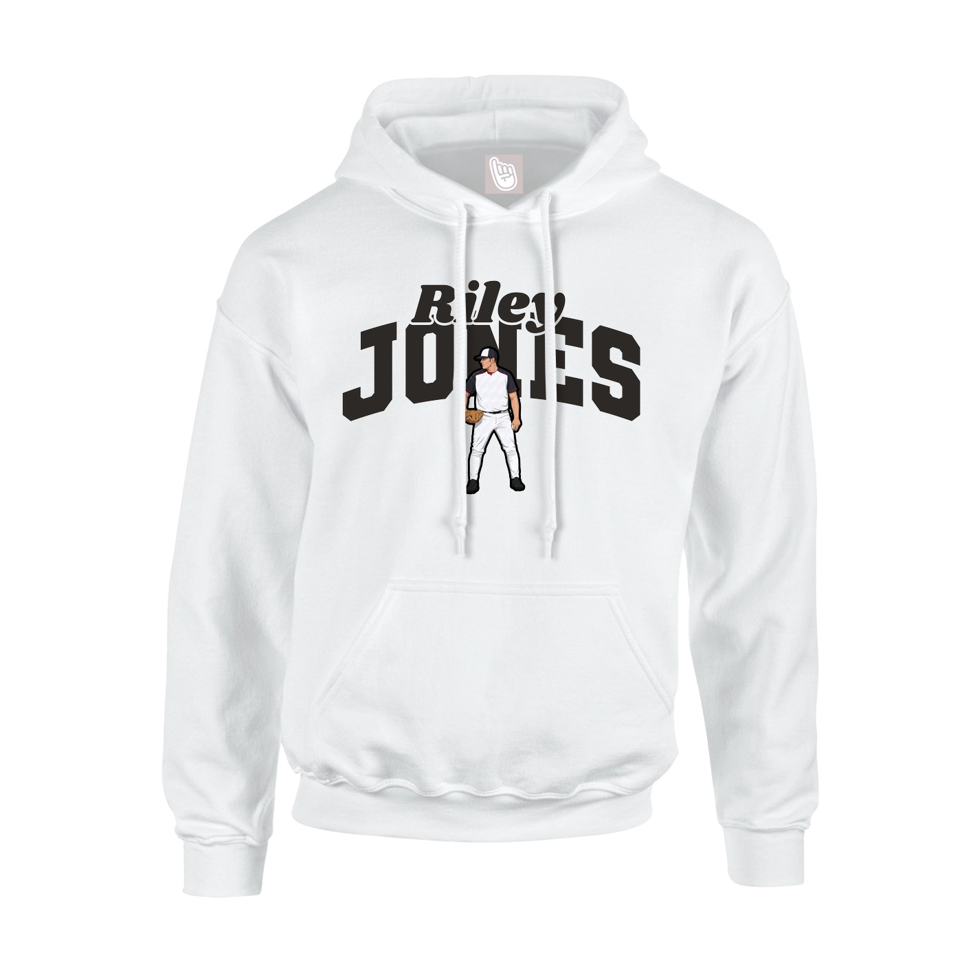 Hoodie — Signature Arch in White
