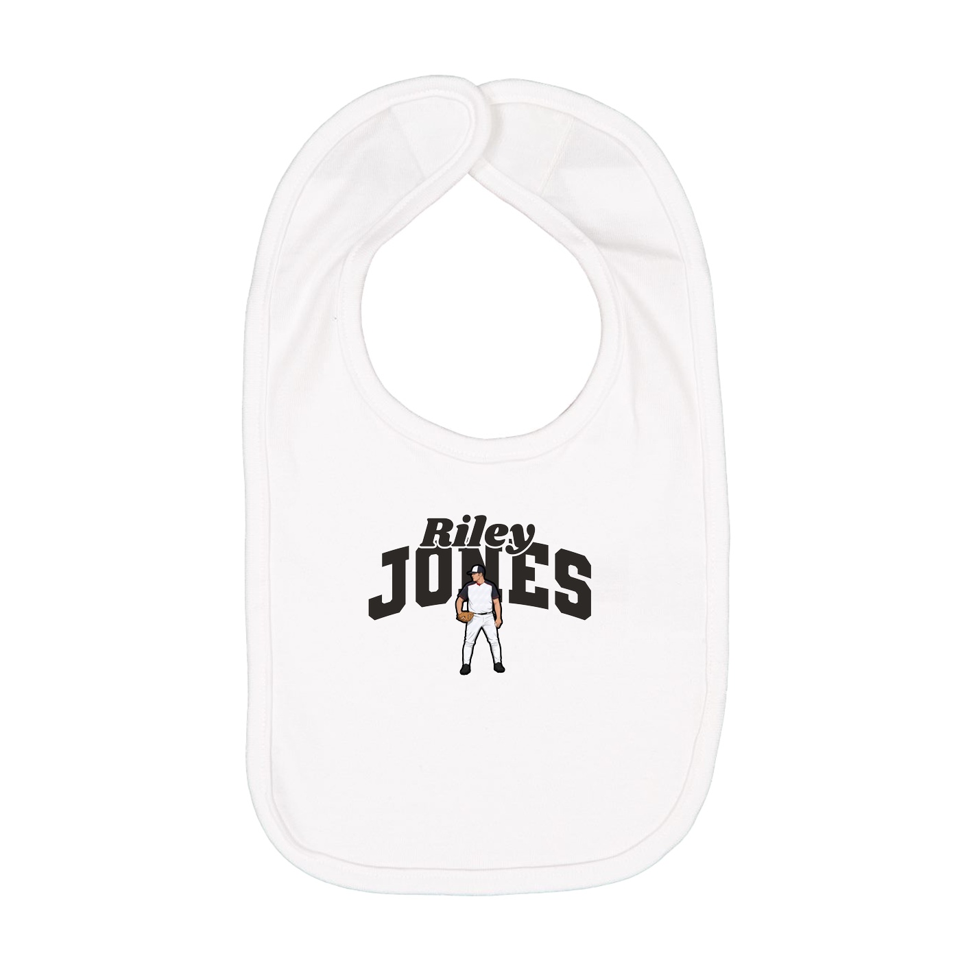 Infant Bib — Signature Arch in White