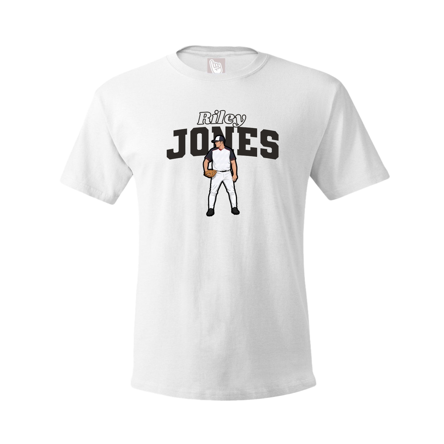Youth Tee — Name Arch in White