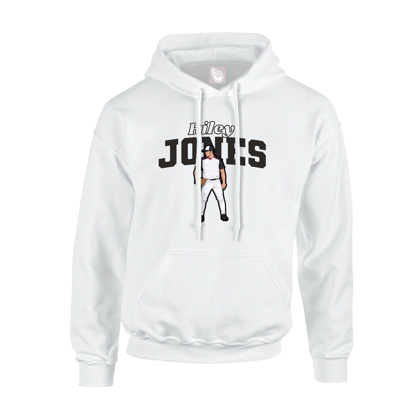 Hoodie — Name Arch in White
