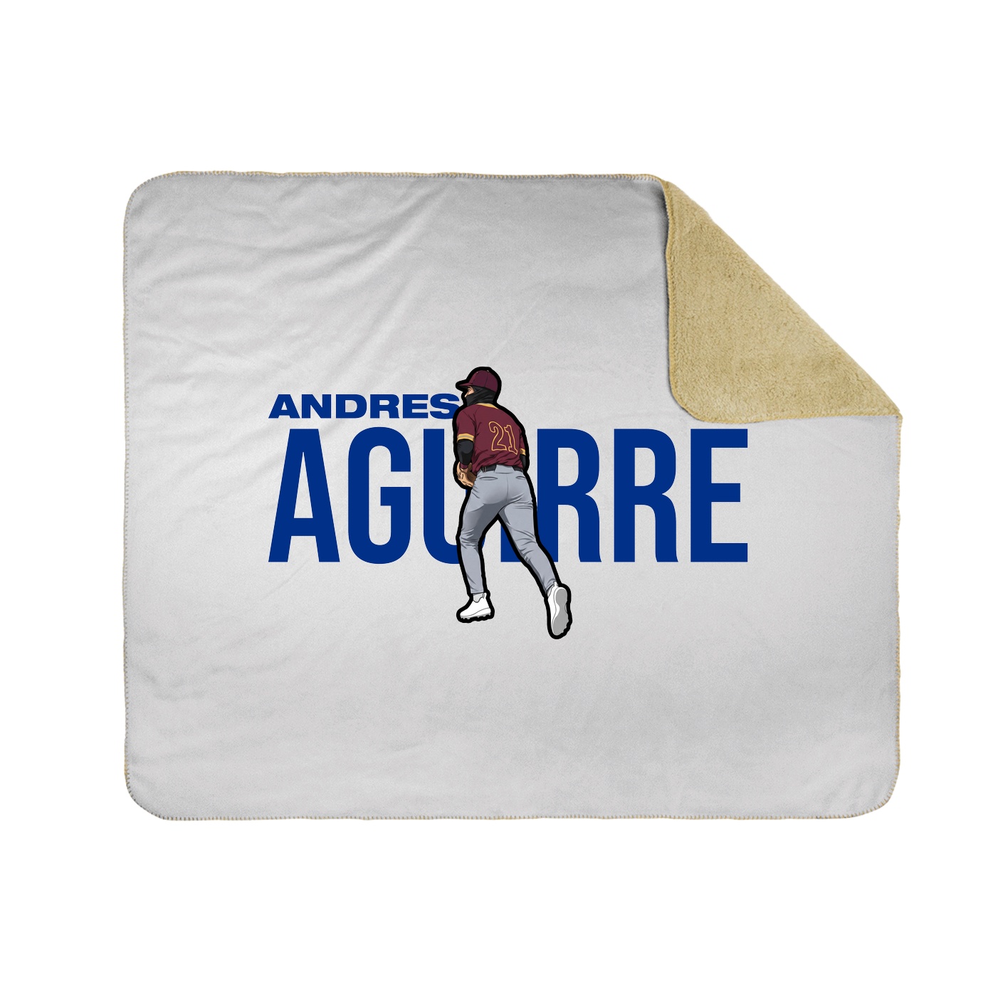 Throw Blanket — Player Name in White