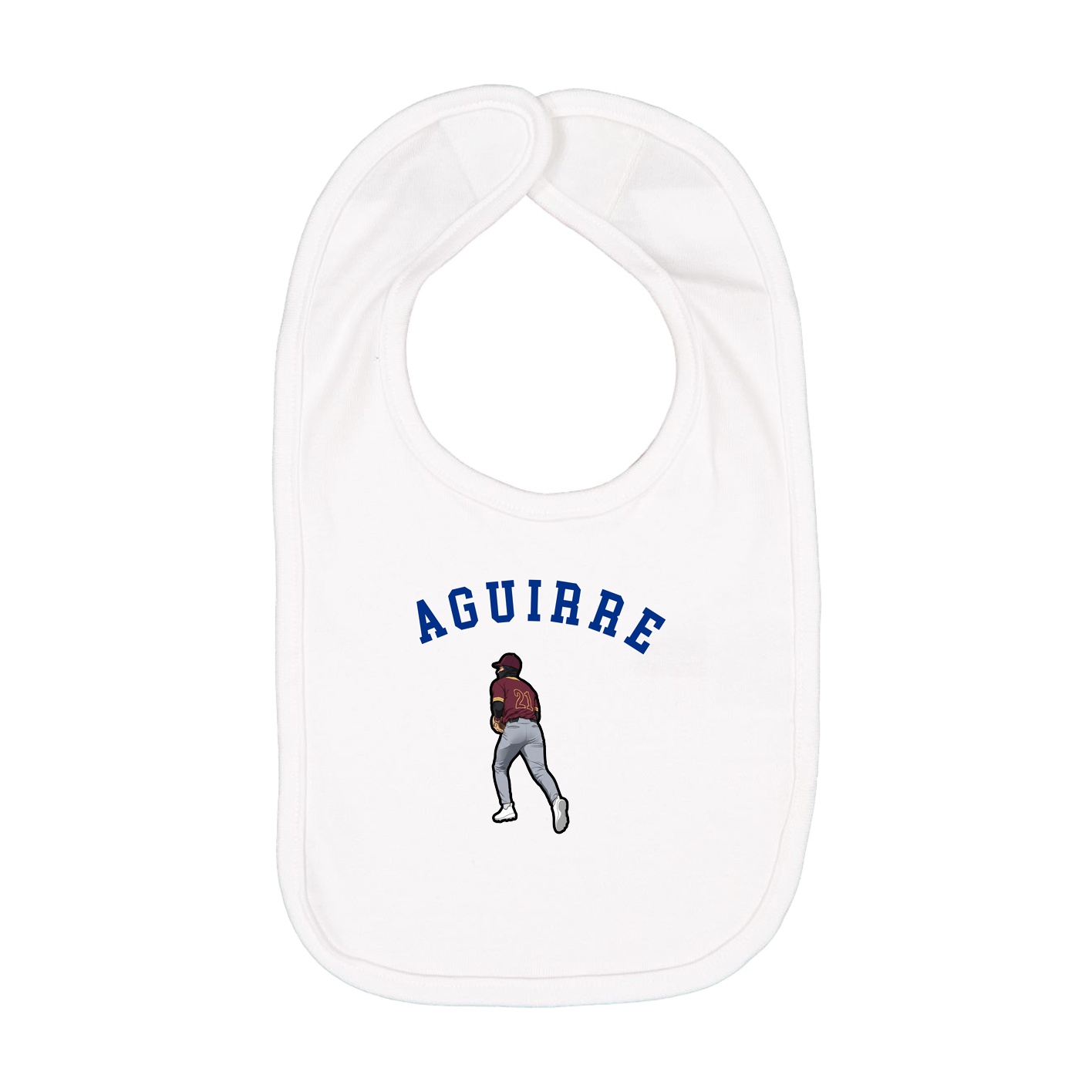 Infant Bib — Shirsey Arch in White