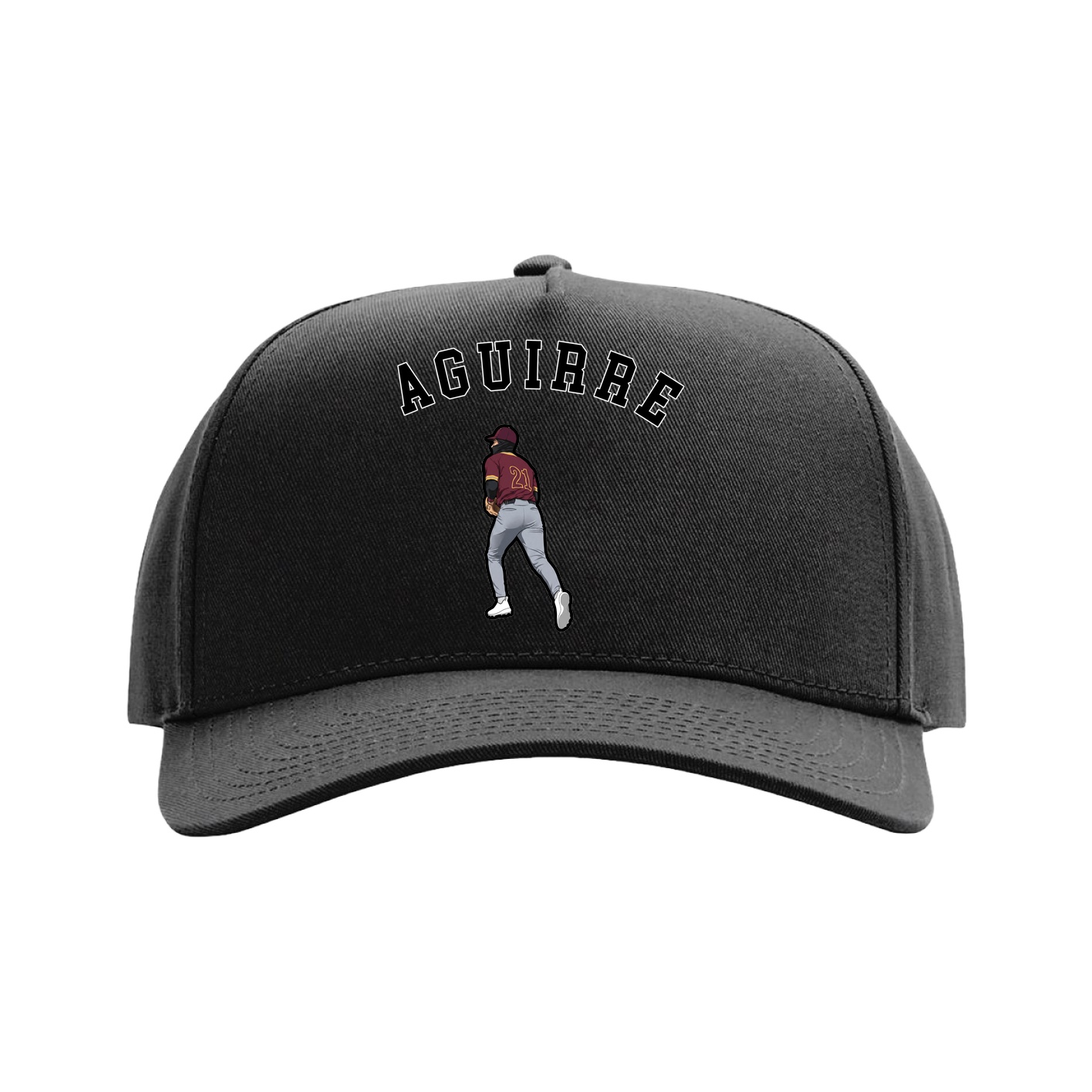 Full Fabric Five-Panel Champ Cap — Shirsey Arch in Black