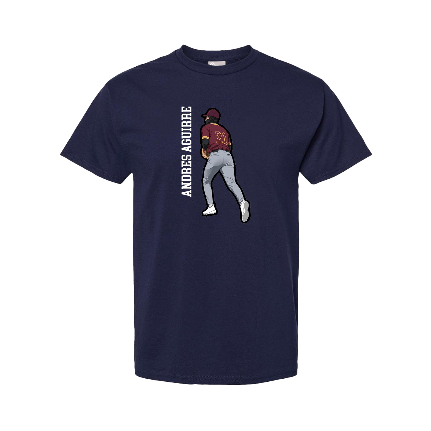 Tee — Name Vertical in Navy