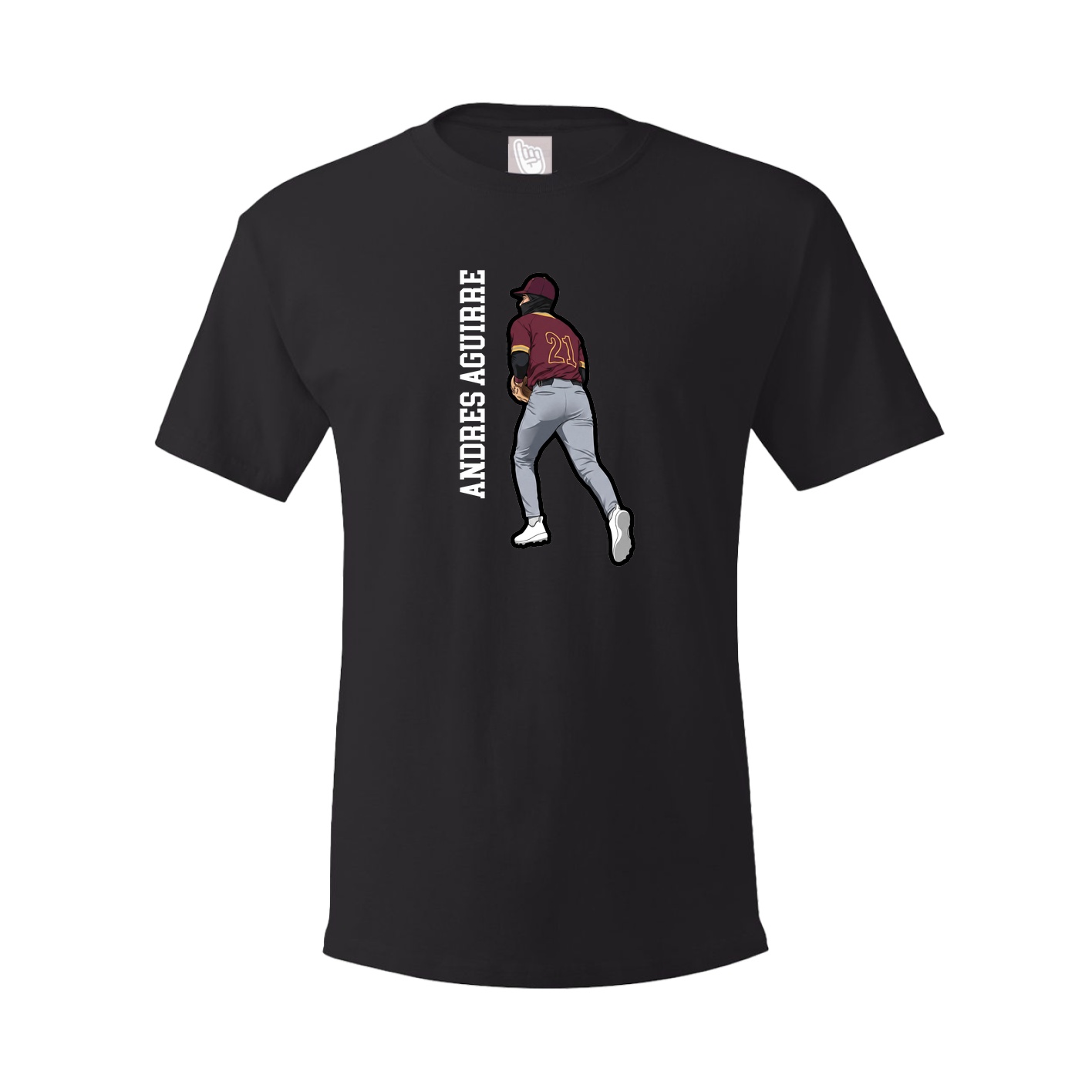Youth Tee — Name Vertical in Black