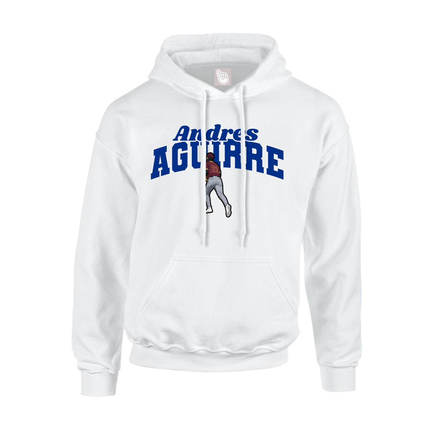 Youth Hoodie — Signature Arch in White