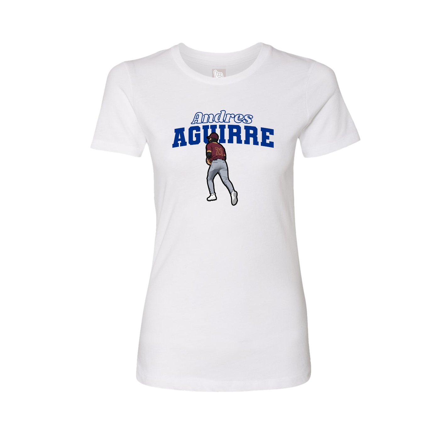 Fitted Women's Tee — Name Arch in White